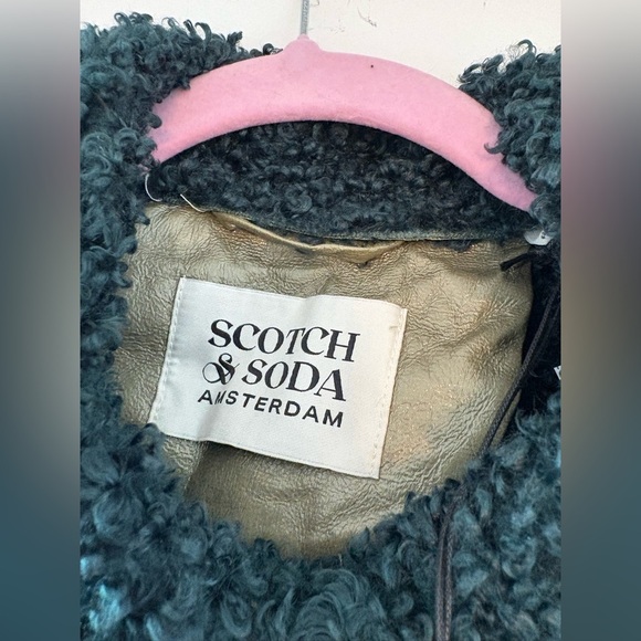 Scotch & Soda Faux Leather Vinyl Jacket Green Size Medium - Picture 9 of 16